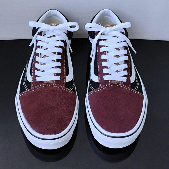 Vans Men's Old Skool Color Block Sneaker in Nice Color Combo Black / Brown - Picture 3 of 12